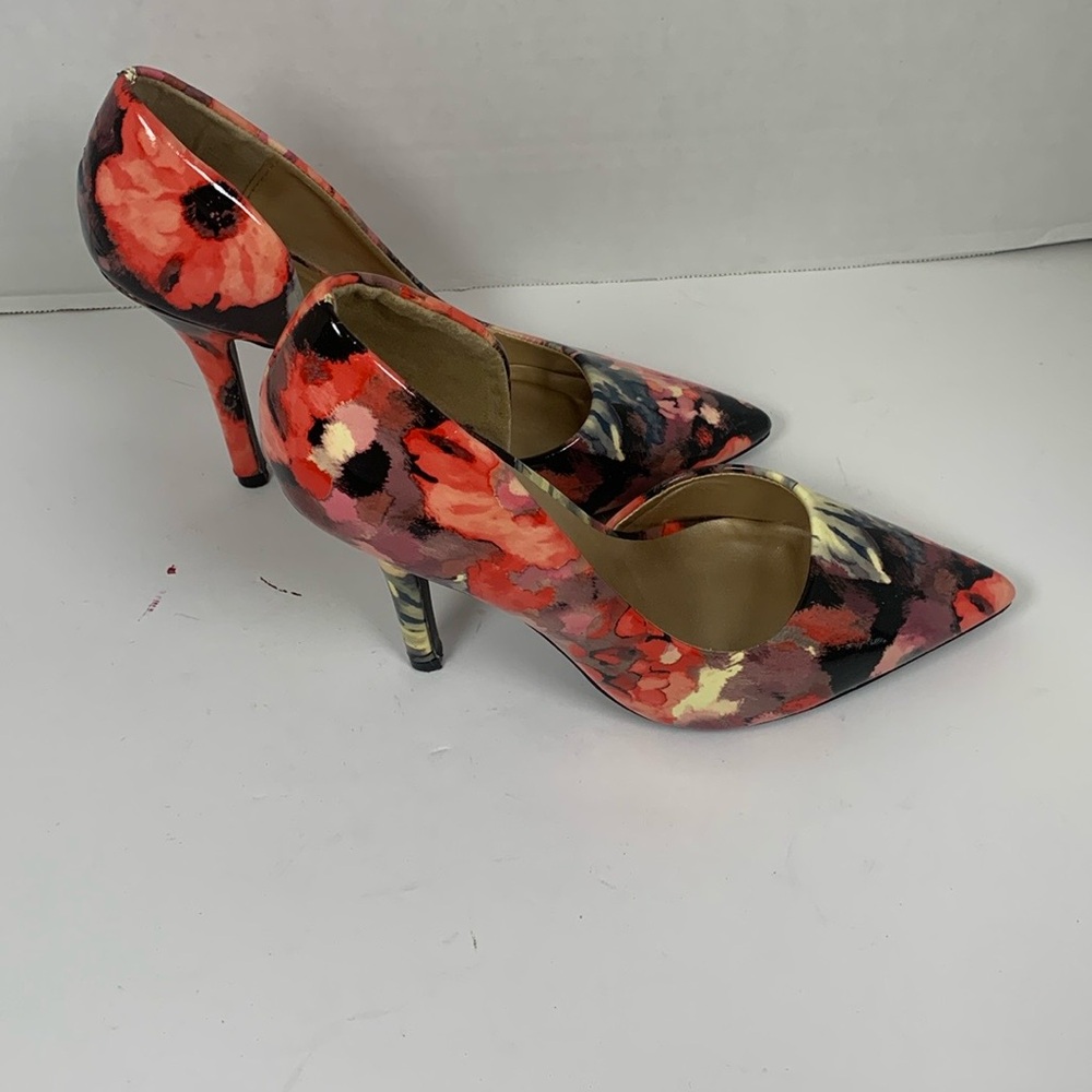 Qupid Women's Red orange pink Heels size 8